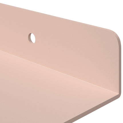 Flytande hylla Väggmonterad 3 pcs Rosa 40 x 9 x 2,5 cm Stål