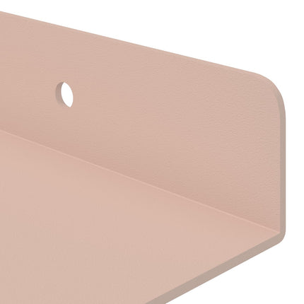 Flytande hylla Väggmonterad 4 pcs Rosa 30 x 9 x 2,5 cm Stål