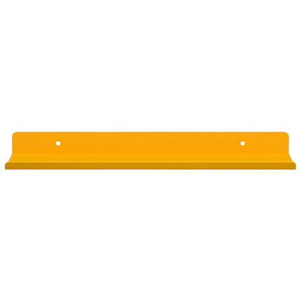 Flytande hylla 2 pcs Senapsgul 30 x 9 x 2,5 cm Stål