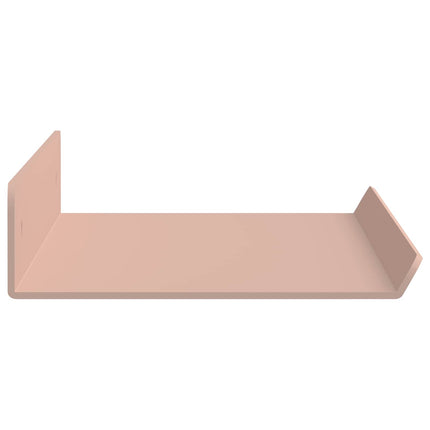 Flytande hylla Väggmonterad 4 pcs Rosa 40 x 8,5 x 2,5 cm Stål