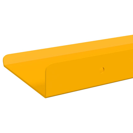 Flytande hylla 2 pcs Senapsgul 40 x 8,5 x 2,5 cm Stål