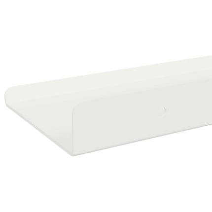 Flytande hylla Väggmonterad 2 pcs Vit 40 x 8,5 x 2,5 cm Stål
