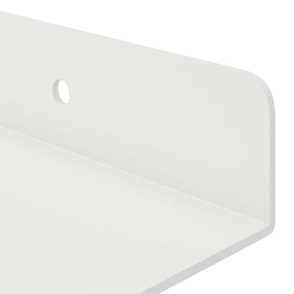 Flytande hylla Väggmonterad 4 pcs Vit 40 x 8,5 x 2,5 cm Stål