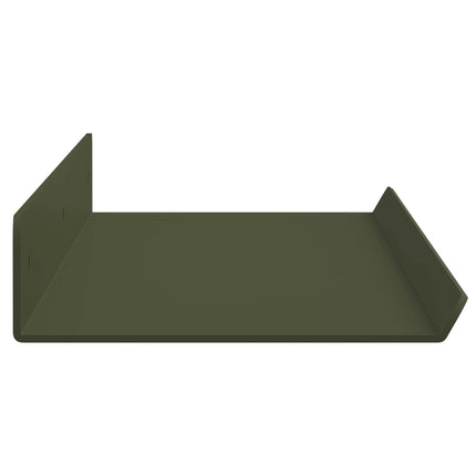Flytande hylla 2 pcs Olivgrön 60 x 8,5 x 2,5 cm Stål