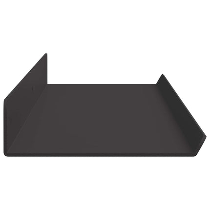 Flytande hylla Väggmonterad 2 pcs Svart 80 x 9 x 2,5 cm Stål
