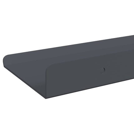 Flytande hylla Väggmonterad 2 pcs Antracit 80 x 9 x 2,5 cm Stål