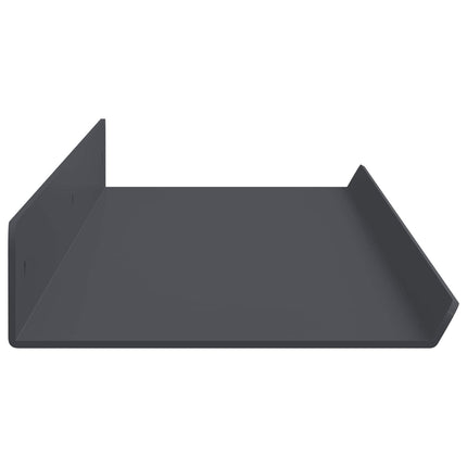 Flytande hylla Väggmonterad 2 pcs Antracit 80 x 9 x 2,5 cm Stål