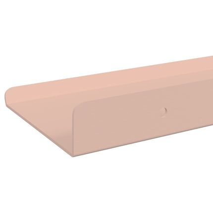 Flytande hylla Väggmonterad 4 pcs Rosa 100 x 9 x 2,5 cm Stål