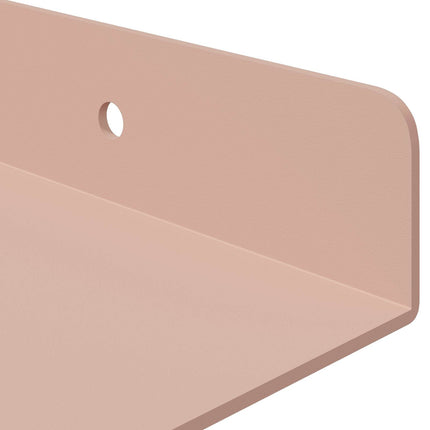 Flytande hylla Väggmonterad 4 pcs Rosa 30 x 18 x 2,5 cm Stål