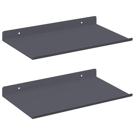 Flytande hylla 2 pcs Antracit 30 x 18 x 2,5 cm Stål