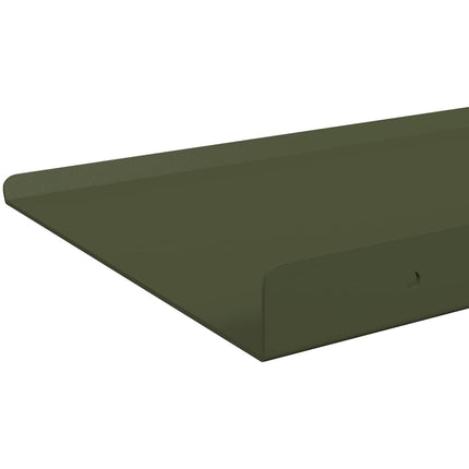 Flytande hylla 4 pcs Olivgrön 30 x 18 x 2,5 cm Stål