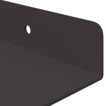 Flytande hylla Väggmonterad 4 pcs Svart 40 x 18 x 2,5 cm Stål