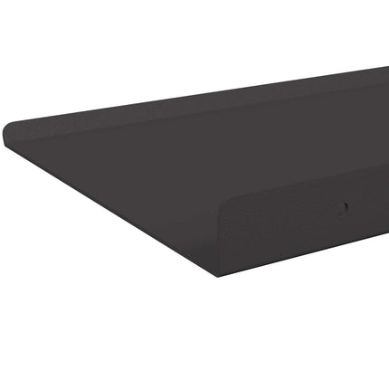 Flytande hylla Väggmonterad 4 pcs Svart 40 x 18 x 2,5 cm Stål