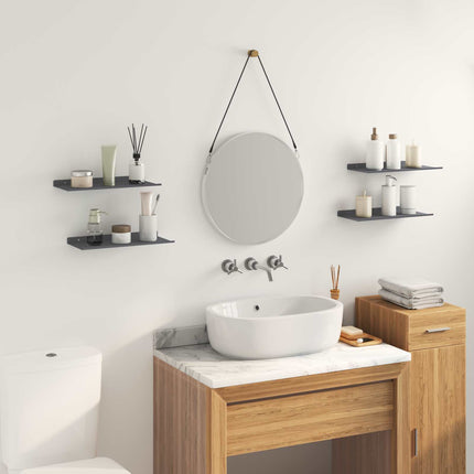 Flytande hylla 4 pcs Antracit 40 x 18 x 2,5 cm Stål
