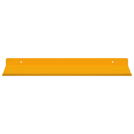 Flytande hylla 2 pcs Senapsgul 40 x 18 x 2,5 cm Stål