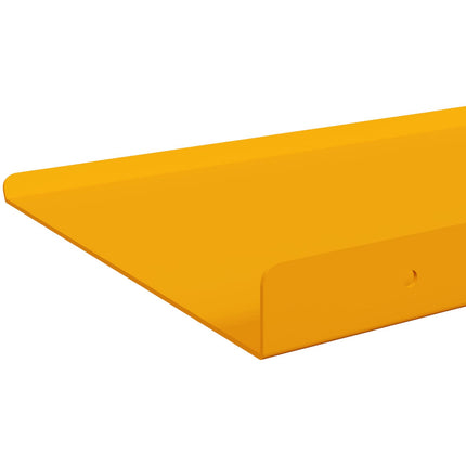 Flytande hylla 2 pcs Senapsgul 80 x 18 x 2,5 cm Stål