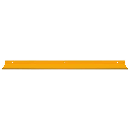 Flytande hylla 2 pcs Senapsgul 80 x 18 x 2,5 cm Stål