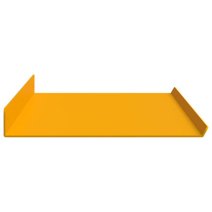 Flytande hylla 4 pcs Senapsgul 80 x 18 x 2,5 cm Stål