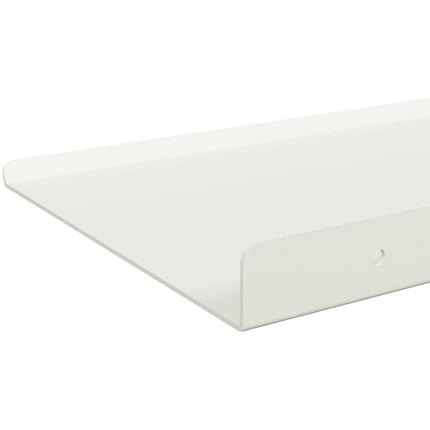 Flytande hylla Väggmonterad 4 pcs Vit 80 x 18 x 2,5 cm Stål