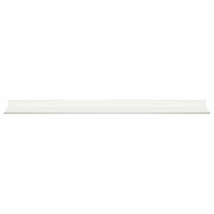 Flytande hylla Väggmonterad 4 pcs Vit 80 x 18 x 2,5 cm Stål