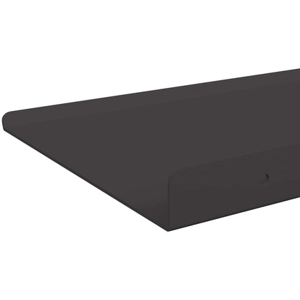 Flytande hylla Väggmonterad 2 pcs Svart 100 x 18 x 2,5 cm Stål