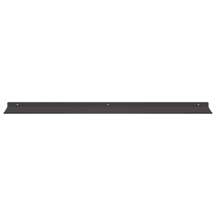 Flytande hylla Väggmonterad 2 pcs Svart 100 x 18 x 2,5 cm Stål