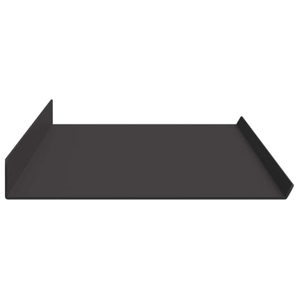 Flytande hylla Väggmonterad 2 pcs Svart 100 x 18 x 2,5 cm Stål