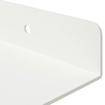 Flytande hylla Väggmonterad 2 pcs Vit 100 x 18 x 2,5 cm Stål