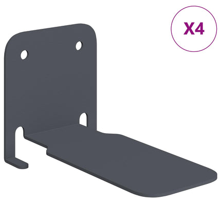 Flytande hylla med hylla 4 pcs Antracit 6 x 10,8 x 6,6 cm