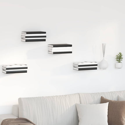 Flytande hylla med hylla 8 pcs Vit 6 x 10,8 x 6,6 cm