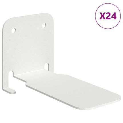Osynlig svävande hylla Väggmonterat 24 st Vit 6 x 11 x 6,5 cm