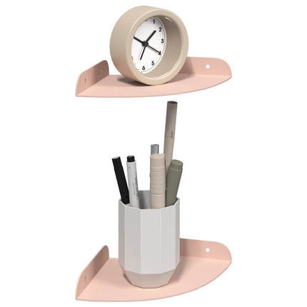 Flytande hylla med hylla med lagring 2 pcs Rosa 15 x 15 x 2 cm