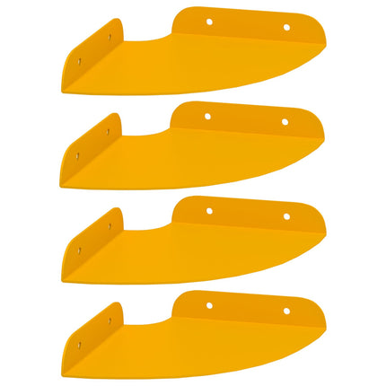 Flytande hylla med hylla 4 pcs Senapsgul 15 x 15 x 2 cm