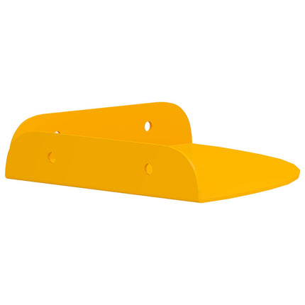 Flytande hylla med hylla 4 pcs Senapsgul 15 x 15 x 2 cm