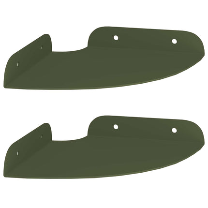 Flytande hylla med hylla 2 pcs Olivgrön 15 x 15 x 2 cm