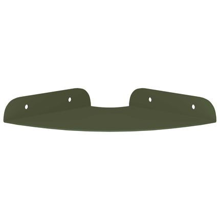 Flytande hylla med hylla 2 pcs Olivgrön 15 x 15 x 2 cm