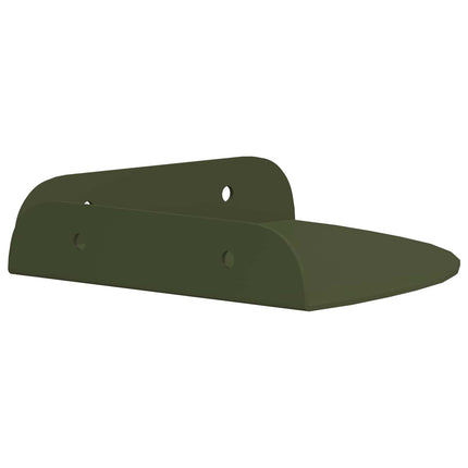 Flytande hylla med hylla 2 pcs Olivgrön 15 x 15 x 2 cm