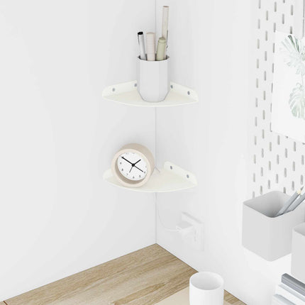 Flytande hylla med hylla med lagring 2 pcs Vit 15 x 15 x 2 cm