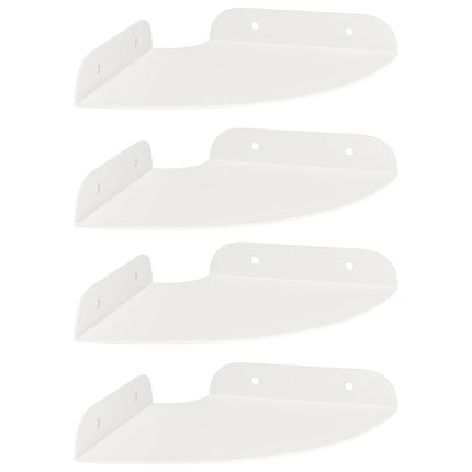 Flytande hylla med hylla med lagring 4 pcs Vit 15 x 15 x 2 cm