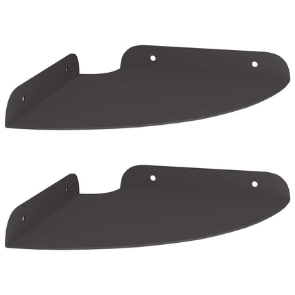 Flytande hylla med hylla med lagring 2 pcs Svart 18 x 18 x 2 cm