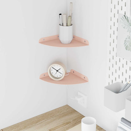 Flytande hylla med hylla med lagring 2 pcs Rosa 18 x 18 x 2 cm