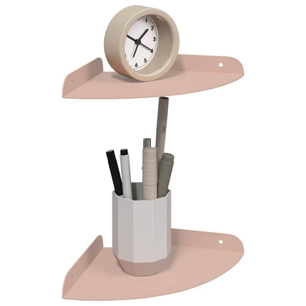 Flytande hylla med hylla med lagring 2 pcs Rosa 18 x 18 x 2 cm