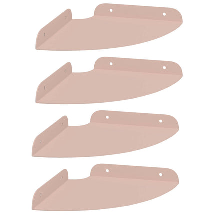 Flytande hylla med hylla med lagring 4 pcs Rosa 18 x 18 x 2 cm