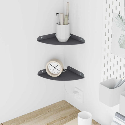 Flytande hylla med hylla 2 pcs Antracit 18 x 18 x 2 cm