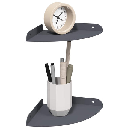 Flytande hylla med hylla 2 pcs Antracit 18 x 18 x 2 cm