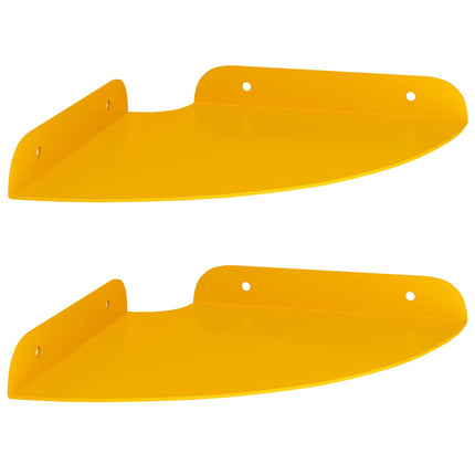 Flytande hylla med hylla 2 pcs Senapsgul 18 x 18 x 2 cm