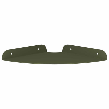 Flytande hylla med hylla 2 pcs Olivgrön 18 x 18 x 2 cm