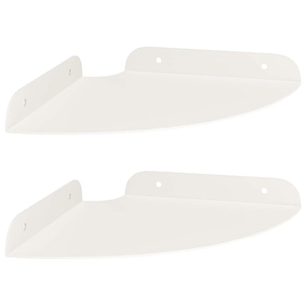Flytande hylla med hylla med lagring 2 pcs Vit 18 x 18 x 2 cm