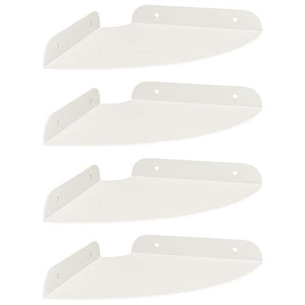 Flytande hylla med hylla med lagring 4 pcs Vit 18 x 18 x 2 cm