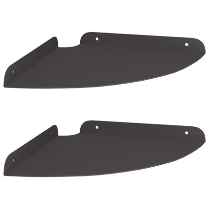 Hörn Flygande Hylla med hylla 2 pcs Svart 24 x 24 x 2 cm